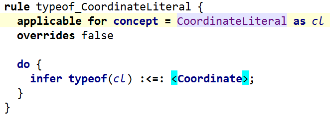 CoordinateLiteral is of type CoordinateType