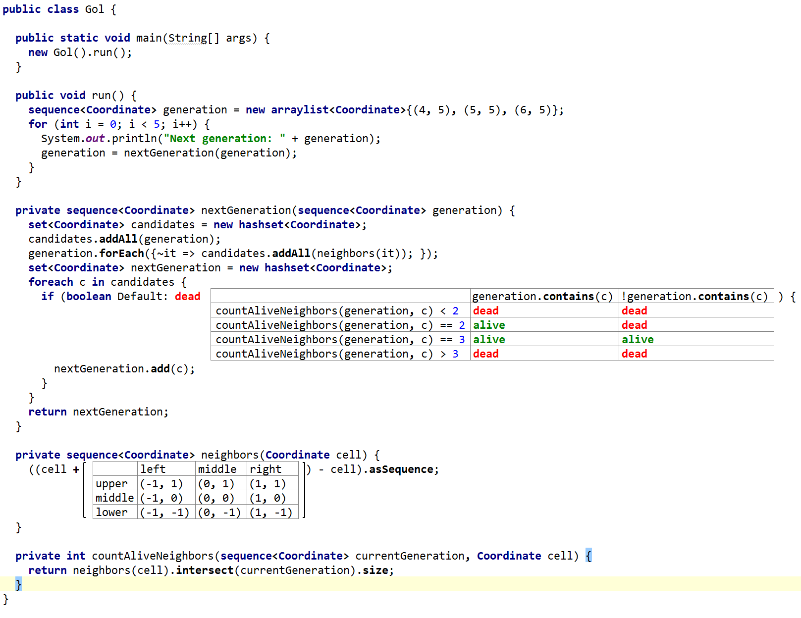 Game of Life in Java